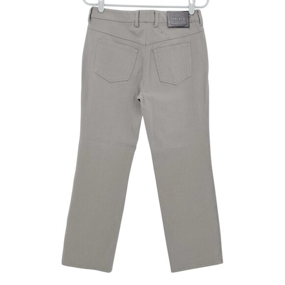 ESCADA Women's Light Brown Stretch Cropped Pants Sz 30x27 Straight Leg Mid Rise - Picture 2 of 15